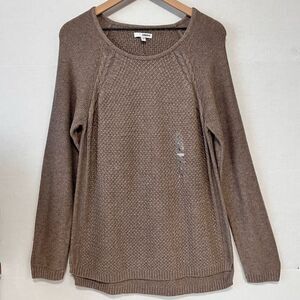 Sonoma Long Sleeve Cable Knit Raglan Sweater   Sz L   NWT